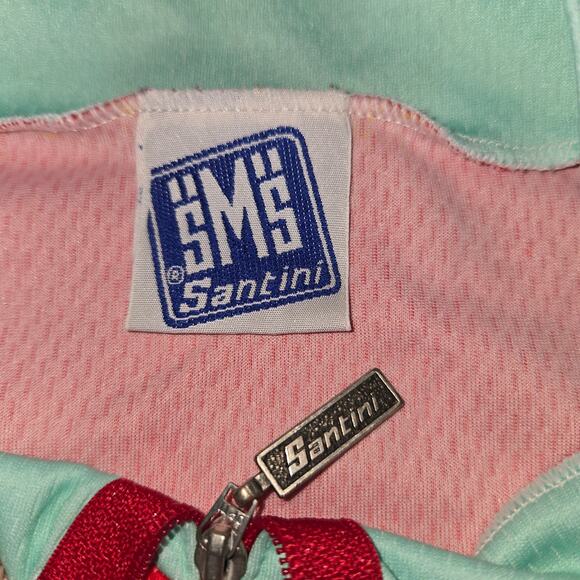 Vtg SMS Santini Mens XXL Cycling Jersey Team Polti 90s Biking Outdoors Pockets - Picture 2 of 12